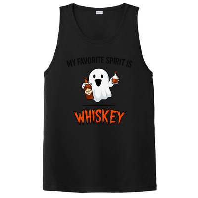 My Favorite Spirit Is Whiskey Funny Halloween Ghost Drinking PosiCharge Competitor Tank