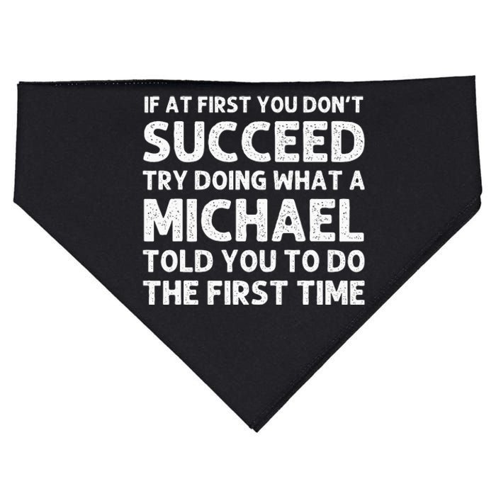 Michael Funny Surname Family Tree Birthday Reunion Idea USA-Made Doggie Bandana