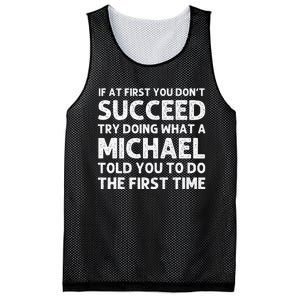 Michael Funny Surname Family Tree Birthday Reunion Idea Mesh Reversible Basketball Jersey Tank