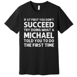 Michael Funny Surname Family Tree Birthday Reunion Idea Premium T-Shirt