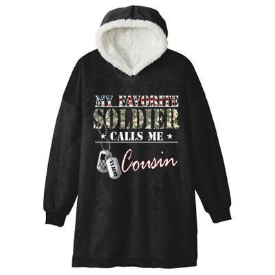 My Favorite Soldier Calls Me Cousin Military Family Costume Hooded Wearable Blanket