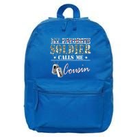 My Favorite Soldier Calls Me Cousin Military Family Costume 16 in Basic Backpack
