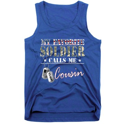 My Favorite Soldier Calls Me Cousin Military Family Costume Tank Top