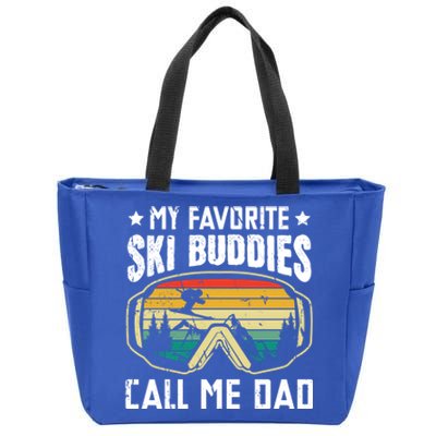 My Favorite Ski Buddies Call Me Dad Freestyle Skier Cool Gift Zip Tote Bag