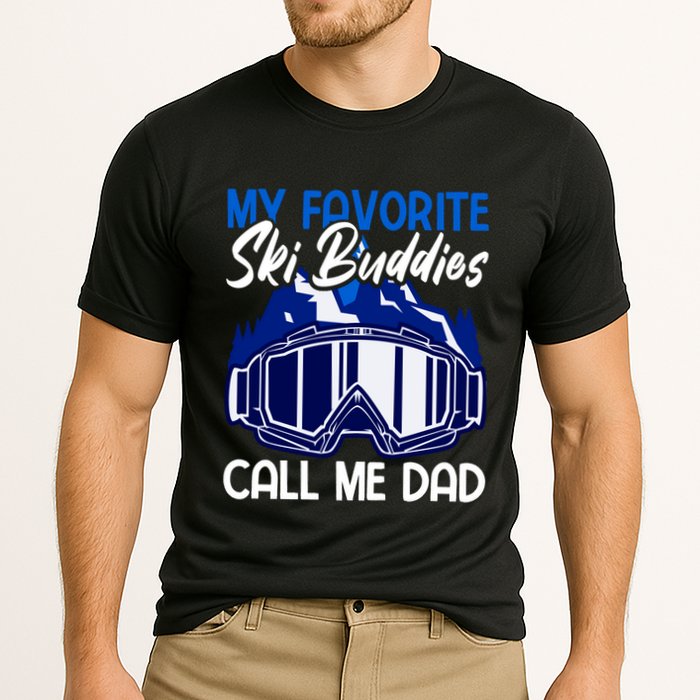 My Favorite Ski Buddies Call Me Dad Gift Cooling Performance Crew T-Shirt
