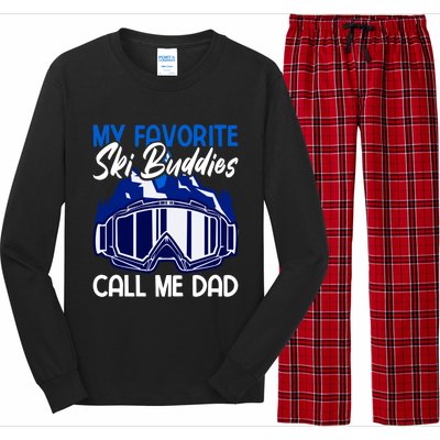 My Favorite Ski Buddies Call Me Dad Gift Long Sleeve Pajama Set