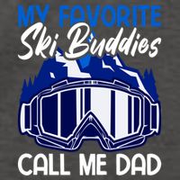 My Favorite Ski Buddies Call Me Dad Gift Vector Backpack