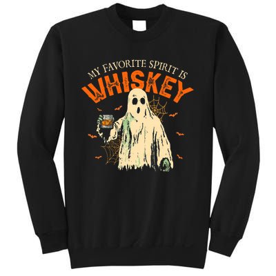 My Favorite Spirit Is Whiskey Funny Ghost Halloween Costume Sweatshirt