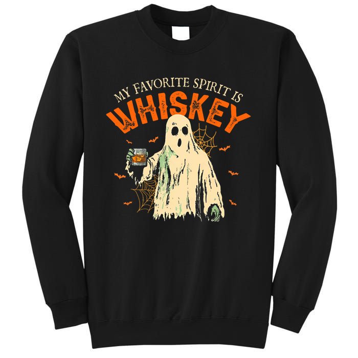 My Favorite Spirit Is Whiskey Funny Ghost Halloween Costume Sweatshirt