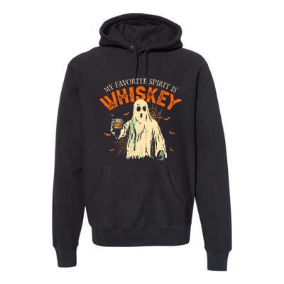 My Favorite Spirit Is Whiskey Funny Ghost Halloween Costume Premium Hoodie