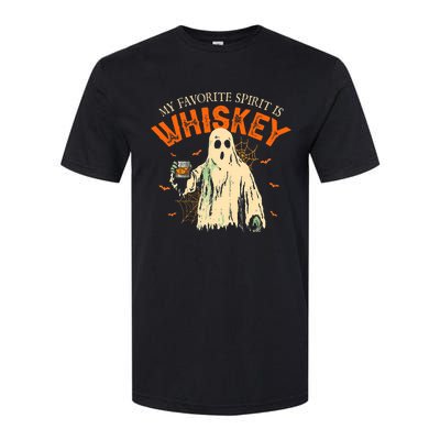 My Favorite Spirit Is Whiskey Funny Ghost Halloween Costume Softstyle® CVC T-Shirt