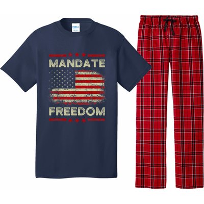 Mandate Freedom Shirt American Flag Support Medical Freedom Pajama Set