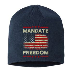 Mandate Freedom Shirt American Flag Support Medical Freedom Sustainable Beanie