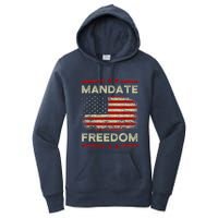 Mandate Freedom Shirt American Flag Support Medical Freedom Women's Pullover Hoodie