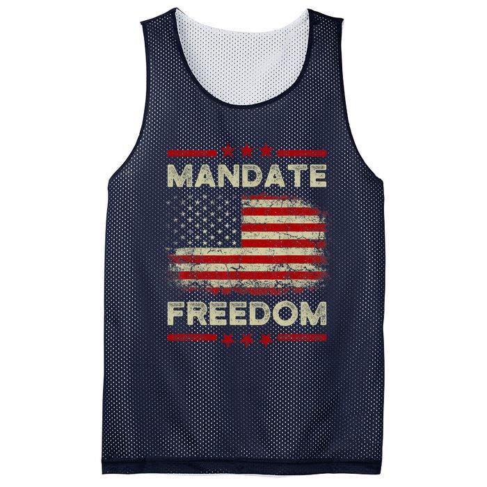 Mandate Freedom Shirt American Flag Support Medical Freedom Mesh Reversible Basketball Jersey Tank