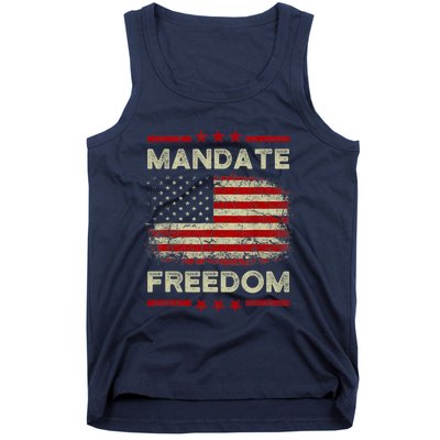 Mandate Freedom Shirt American Flag Support Medical Freedom Tank Top