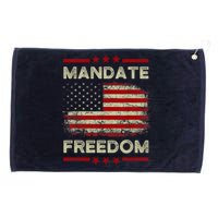 Mandate Freedom Shirt American Flag Support Medical Freedom Grommeted Golf Towel