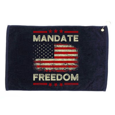 Mandate Freedom Shirt American Flag Support Medical Freedom Grommeted Golf Towel