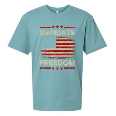 Mandate Freedom Shirt American Flag Support Medical Freedom Sueded Cloud Jersey T-Shirt