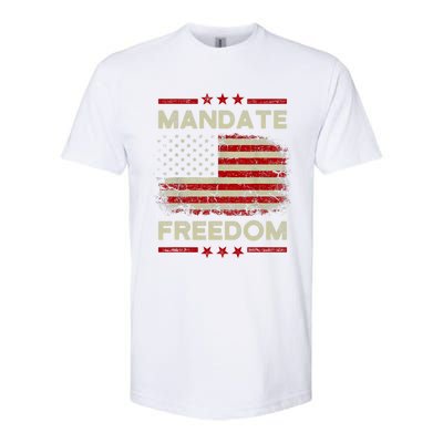 Mandate Freedom Shirt American Flag Support Medical Freedom Softstyle® CVC T-Shirt