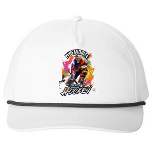 My Favorite Season Is Hockey Hockey Is My Favorite Season Gift Snapback Five-Panel Rope Hat