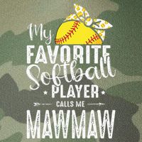 My Favorite Softball Player Calls Me Mawmaw Legacy Tie Dye Trucker Hat