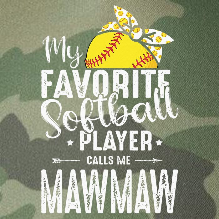 My Favorite Softball Player Calls Me Mawmaw Legacy Tie Dye Trucker Hat