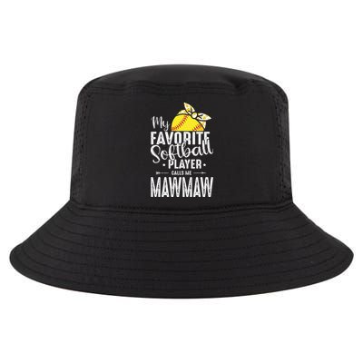 My Favorite Softball Player Calls Me Mawmaw Cool Comfort Performance Bucket Hat