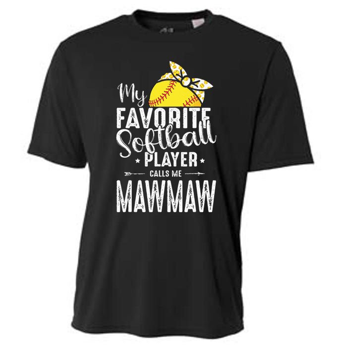 My Favorite Softball Player Calls Me Mawmaw Cooling Performance Crew T-Shirt