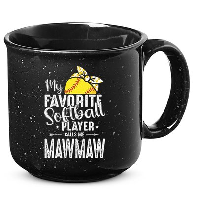 My Favorite Softball Player Calls Me Mawmaw 15oz Campfire Ceramic Mug