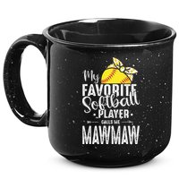 My Favorite Softball Player Calls Me Mawmaw 15oz Campfire Ceramic Mug