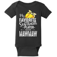 My Favorite Softball Player Calls Me Mawmaw Baby Bodysuit