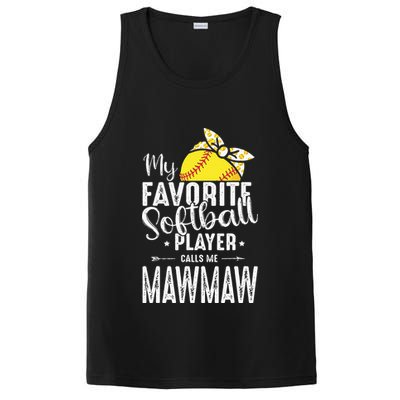 My Favorite Softball Player Calls Me Mawmaw PosiCharge Competitor Tank
