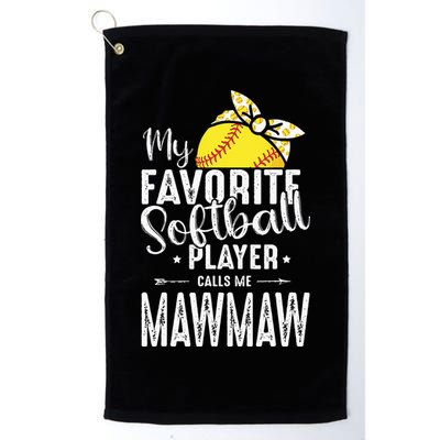 My Favorite Softball Player Calls Me Mawmaw Golf Towel