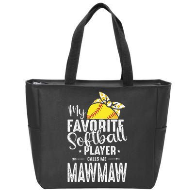 My Favorite Softball Player Calls Me Mawmaw Zip Tote Bag