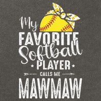 My Favorite Softball Player Calls Me Mawmaw Cotton Canvas Backpack