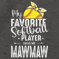 My Favorite Softball Player Calls Me Mawmaw Vector Backpack