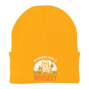 My Favorite Spirit Is Whiskey Funny Halloween Design Knit Cap Winter Beanie