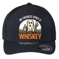 My Favorite Spirit Is Whiskey Funny Halloween Design Flexfit Unipanel Trucker Cap