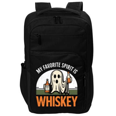 My Favorite Spirit Is Whiskey Funny Halloween Design Impact Tech Backpack