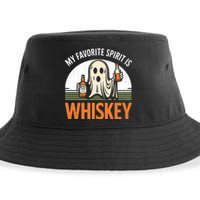 My Favorite Spirit Is Whiskey Funny Halloween Design Sustainable Bucket Hat