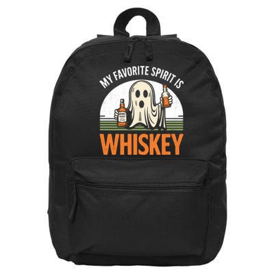 My Favorite Spirit Is Whiskey Funny Halloween Design 16 in Basic Backpack