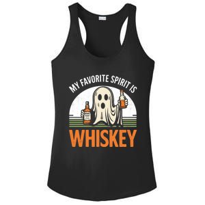 My Favorite Spirit Is Whiskey Funny Halloween Design Ladies PosiCharge Competitor Racerback Tank