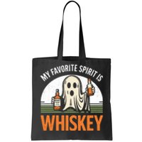 My Favorite Spirit Is Whiskey Funny Halloween Design Tote Bag