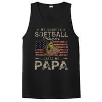 My Favorite Softball Player Calls Me Papa Father's Day PosiCharge Competitor Tank