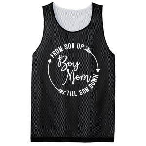  Mom From Son Up Till Son Down Fun Mommy Mother's Day Mesh Reversible Basketball Jersey Tank