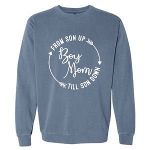  Mom From Son Up Till Son Down Fun Mommy Mother's Day Garment-Dyed Sweatshirt