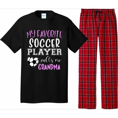 My Favorite Soccer Player Call Me Grandma Pajama Set