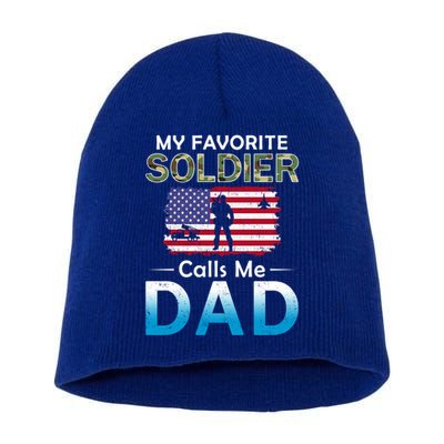 My Favorite Soldier Calls Me Dadgiftproud Army Dad Army Gift Meaningful Gift Short Acrylic Beanie