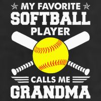 My Favorite Softball Player Calls Me Grandma Funny Cool Comfort Performance Bucket Hat